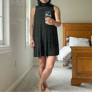 Forever 21 Dark Green Mock-neck Dress